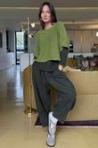 Cooper Needlecord Quirky Cocoon Pant Deep Moss  /14 =